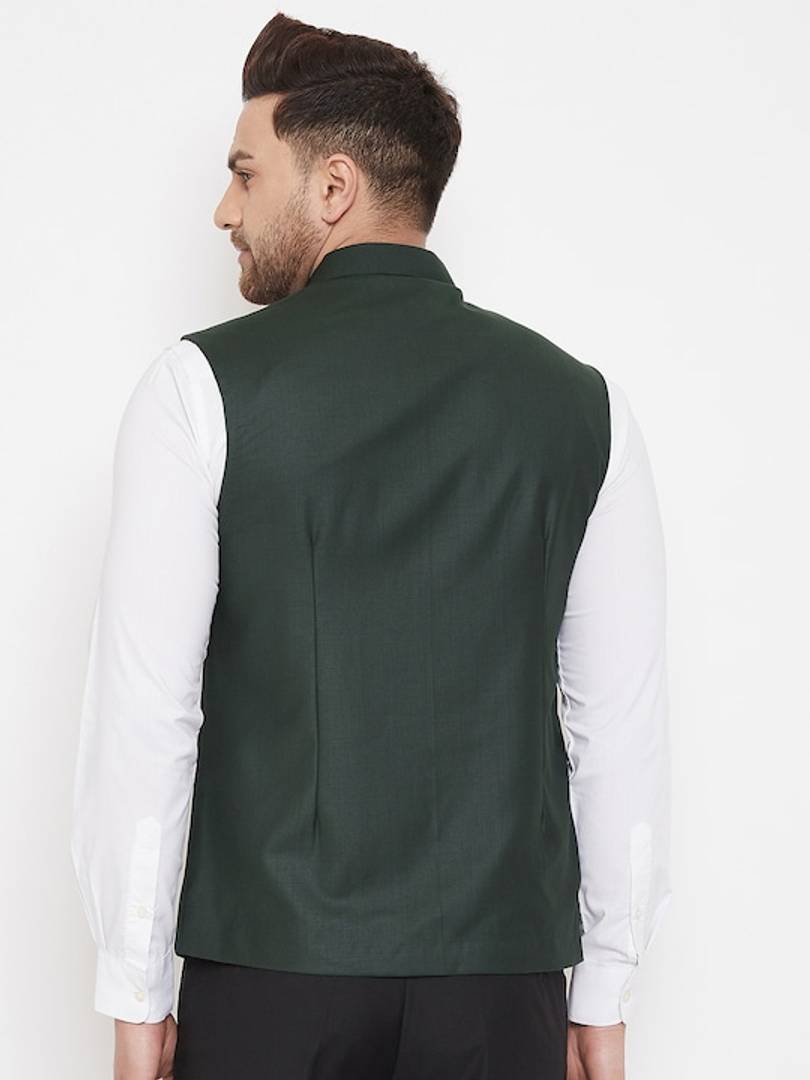 Men's Multicoloured 
Cotton Blend
 Embellished
 Nehru Jackets